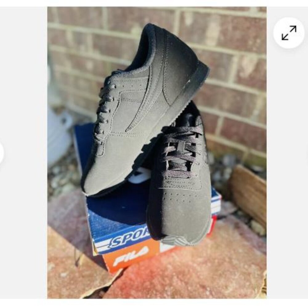 Fila Womens Machu Black Casual Shoes Sneakers Size 10 New